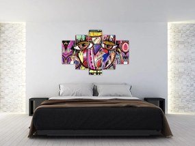 Tablou - Artă stradală - bufniță (150x105 cm)