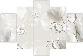 Tablou - Lalele între bule (150x105 cm)