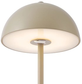 Lampă de masă de exterior bej, cu LED inclus, cu 3 trepte de intensitate, IP44, reîncărcabilă - Keira