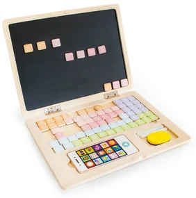 Laptop din lemn tablă magnetică educațională
