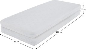 Saltea pliabilă cu două feţe, 80/80x200, MELK