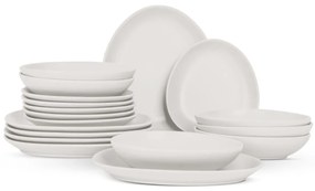 Set farfurii ovale 18 piese Sahara Berlinger Haus BH 10020, crem, moderne