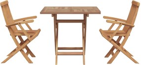 vidaXL Set de masă pentru grădină 3 pcs Maro Lemn Solid de Acacia