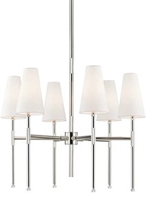 Candelabru LUX design clasic BOWERY nichel lustruit, cu 6 surse de lumina