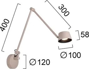 Lampă de perete LED dimabilă SAVINA LED/9W/230V bej