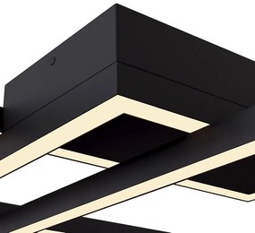 Lustra LED aplicata design modern Rida neagra
