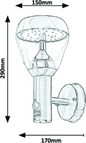 Aplică LED de exterior cu senzor Rabalux LED/8,5W/230V IP44