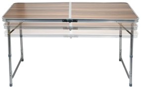 Masă pliabilă de tabără maro/crom