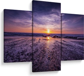 Tabloul cu plaja - apus de soare (90x60 cm)