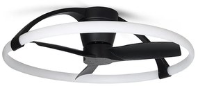 Lustra LED Smart cu Ventilator si telecomanda NEPAL Mini negru
