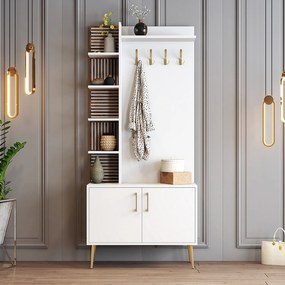 Mobilier hol Valery D (Alb + Auriu). 1089147