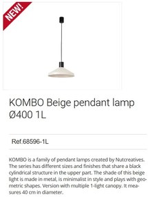Lustra / Pendul modern design minimalist KOMBO bej 40cm