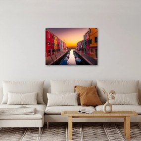 Tablou - Apus de soare, insula Burano, Veneția, Italia (70x50 cm)