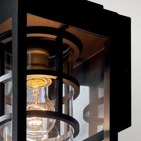 Kichler KL-HONE-S-BKT - Aplică de perete pentru exterior HONE S, 1xE27/60W/230V, IP44