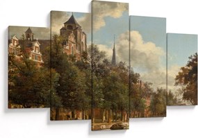 Tablou - Jan van der Heyden, View Down a Dutch Canal, reproducere (150x105 cm)