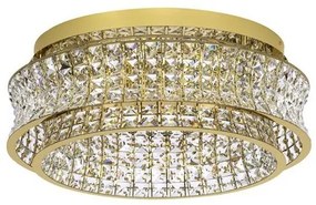 Lustra aplicata LED auriu, cristale sticla CELYSIA 60cm