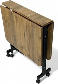 Masa Bucatarie pliabila cu roti Homs Nuc 120 x 80 x 74 cm