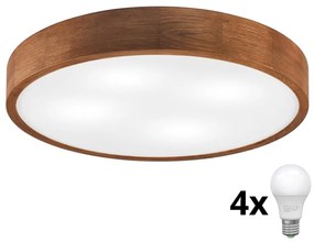 Brilagi - Plafonieră LED CARVALHO 4xE27/60W/230V, stejar cireș, Ø 57,5 cm