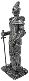 Statueta Cavaler Medieval cu Scut si Sabie 24 cm