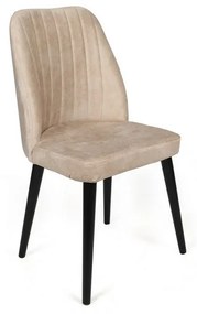 Set de scaune de sufragerie Alfa Beige and Black,2 buc.