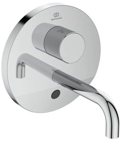 Baterie de lavoar cu senzor pentru instalare incastrata, partea 2, pipa 150 mm, control al temperaturii cu ajutorul unui instrument special (retea de