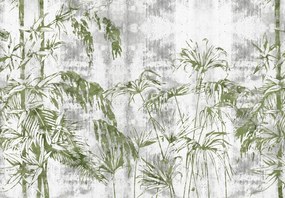 Fototapet - Plante într-un perete de beton (147x102 cm)