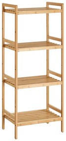 Raft de depozitare bambus pe 4 nivele, raft de depozitare, natural | SONGMICS