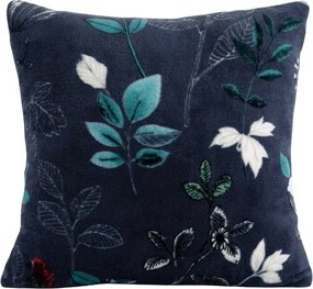 Fata de perna dubla fata DUO SENSE NOCTIFLORA 45x45 cm Cocolino/flanel, albastru inchis