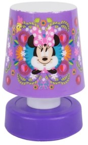 Lampa de noapte LED pentru copii MINNIE 11 cm mov