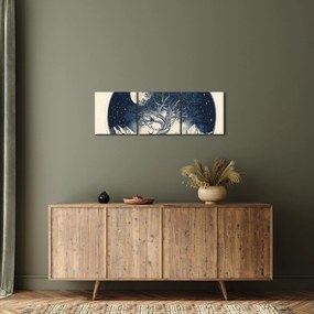 Tablou – Arbore magic cu cerb I. (cu ceas) (90x30 cm)