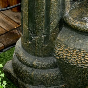 Outsunny Fântână arteziană, pompă reglabilă, rezistentă la intemperii, 25 cm x 24 cm x 60 cm, Gri | Aosom Romania