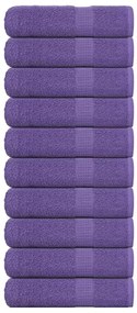 vidaXL Prosoape de baie 10 buc Violet 100x150 cm 360 g/m² 100% bumbac