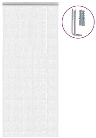 vidaXL Paravan de ușă cu lanț, 90x200 cm, aluminiu