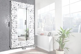 Oglinda de perete decorativa Venice argintiu antic, 180cm