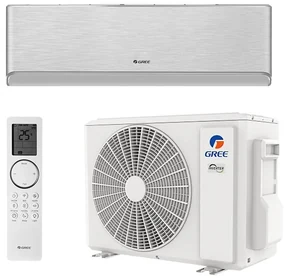 Aparat de aer conditionat inverter Gree Airy GWH18AVDXE-K6DNA1A, 18000 BTU, 35 m², A+++, Wi-Fi, R-32, Argintiu