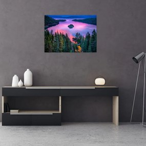Tablou pe sticlă - Lacul Tahoe, Sierra Nevada, California, SUA (70x50 cm)