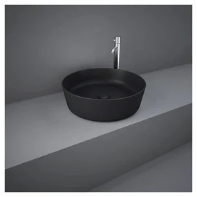 Lavoar rotund negru mat Rak Feeling 42 cm