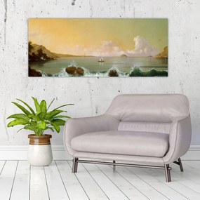 Tablou - Martin Johnson Heade, Rio de Janeiro Bay, reproducere (120x50 cm)