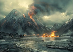 Tablou - Erupție vulcanică (70x50 cm)