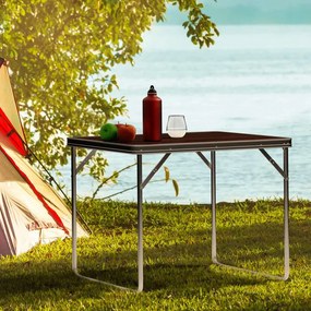 Deuba Masă de camping pliabilă - maro