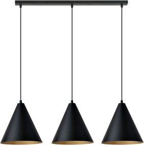 Emibig Rebel lampă suspendată 3x15 W negru 1272/3