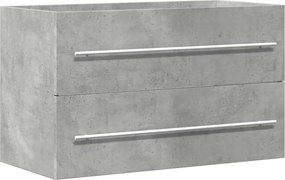 vidaXL Dulap de chiuvetă gri beton 80x38,5x48 cm lemn prelucrat