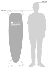 Masă de călcat 130x37 cm K-Surf Salvia Tube – Rolser
