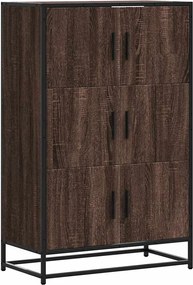 vidaXL Dulapuru stejar maro 68x35x106,5 cm lemn și metal prelucrat