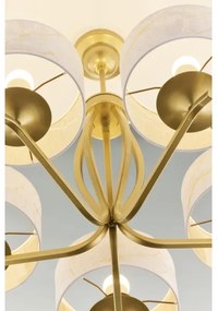 Jupiter 2110 - Lustră pe tijă KASZMIR 5xE27/15W/230V alb/auriu/decor marmură