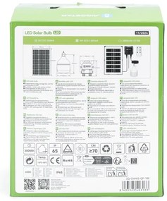 Lustră LED solară Aigostar LED/35W/12V 3000 mAh 6500K d. 10 cm