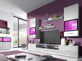 Zondo Mobilier living Sapphire Typ 09 (alb + alb lucios). 602262