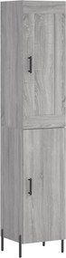 vidaXL Dulap înalt, gri sonoma, 34,5x34x180 cm, lemn prelucrat