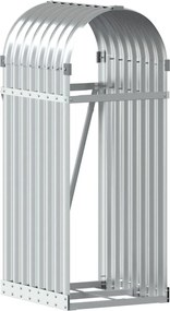 vidaXL Suport pentru bușteni, argintiu, 40x45x100 cm, oțel galvanizat