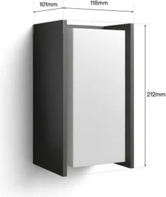 Philips - Aplică LED de perete reglabilă Hue TURACO 1xE27/8,1W/230V IP44